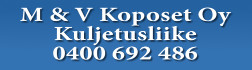 M & V Koposet Oy Kuljetusliike logo